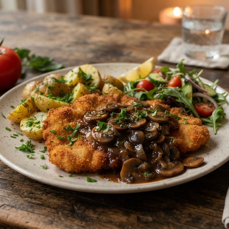 Schnitzel met jagersaus recept