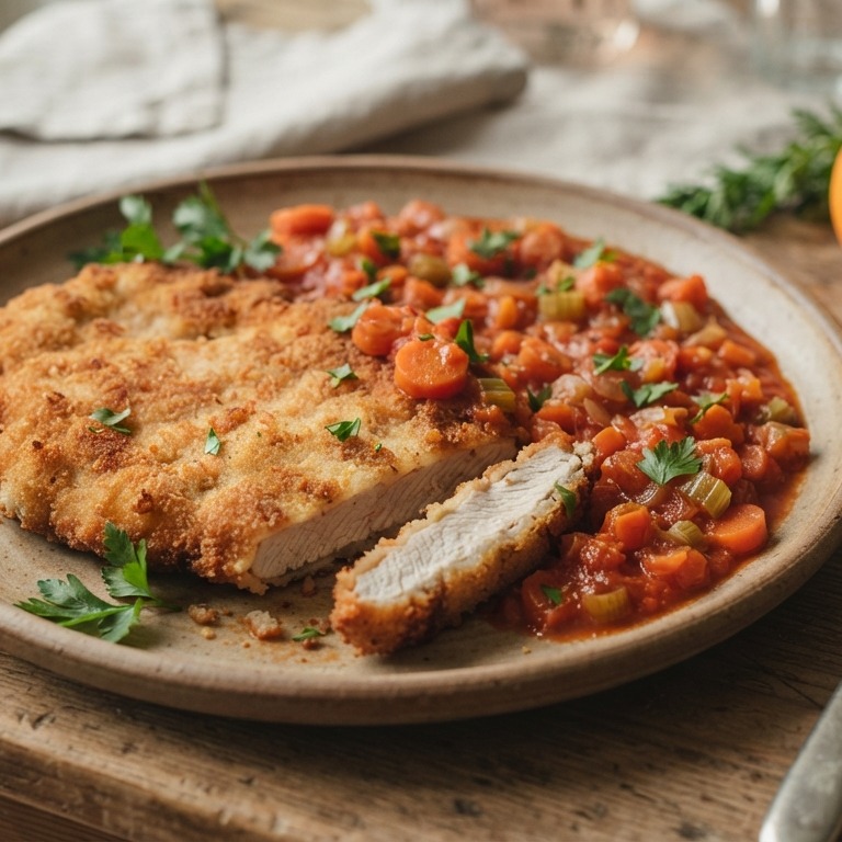 Schnitzel met rode saus recept