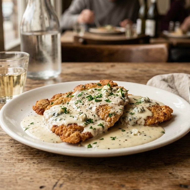 Schnitzels met gorgonzolasaus recept