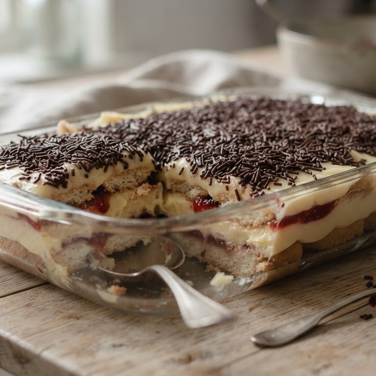 Schoenlapperstaart (beschuit en pudding taart) recept