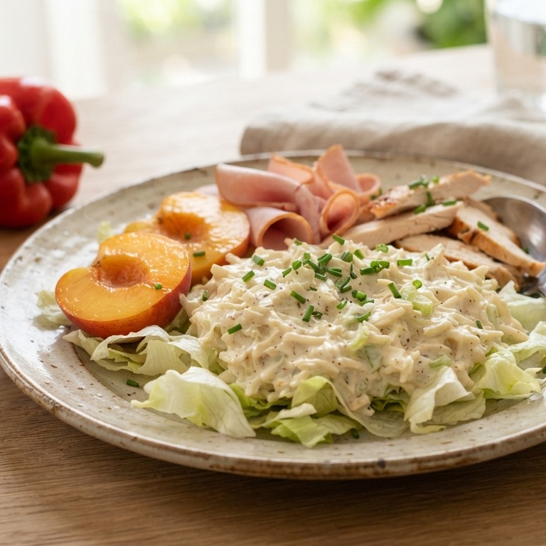 Selleriesalade met perzik recept