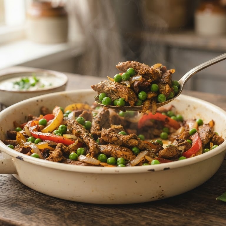 Shoarma doperwtenschotel recept