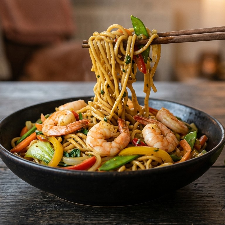 Siam mie met gamba's recept