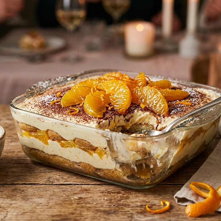 Sinaasappel-tiramisu met Grand Marnier en lange vingers recept