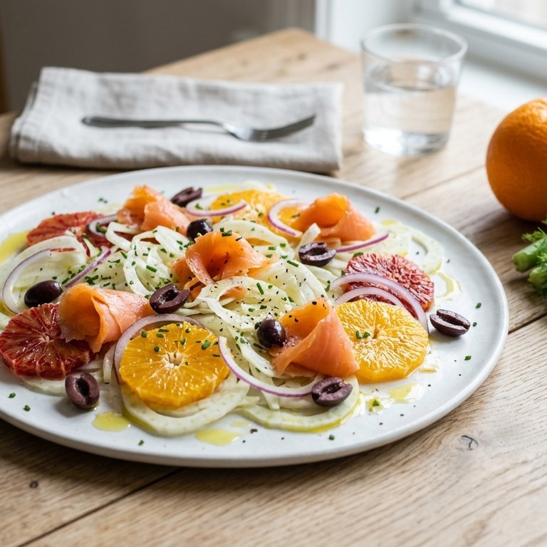 Sinaasappel-venkelsalade recept