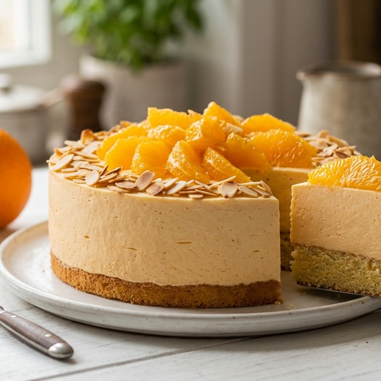 Sinaasappel-yoghurttaart recept