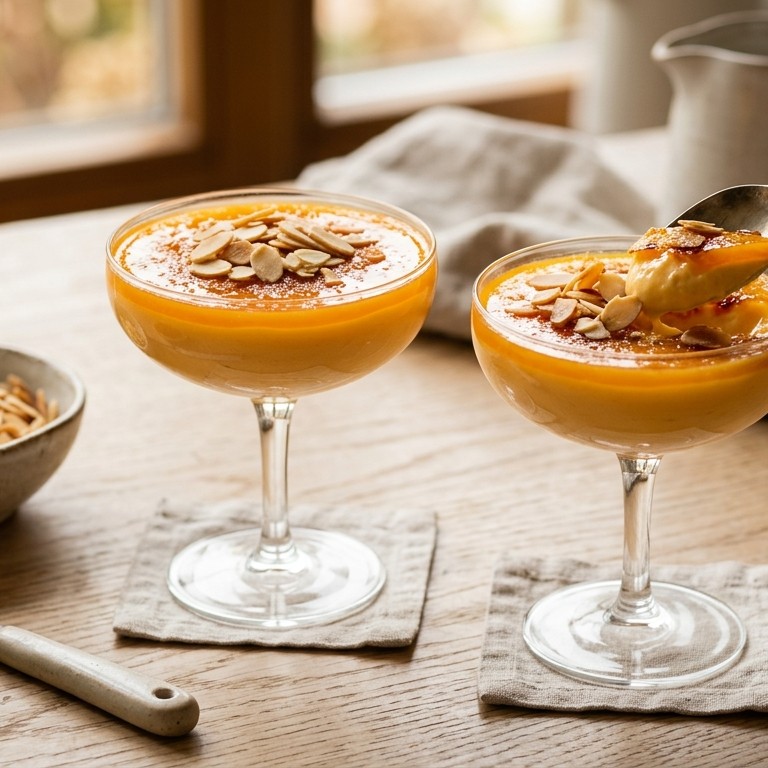 Sinaasappelcoupes met amandel recept