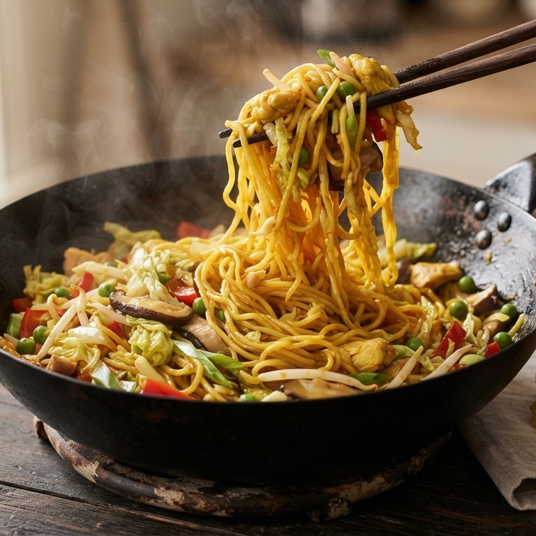 Singapore Mie recept