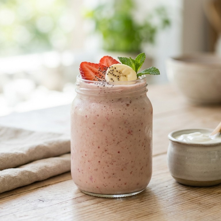 Smoothie met banaan en aardbeien recept