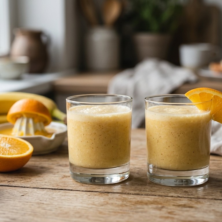 Smoothie van banaan en sinaasappel recept