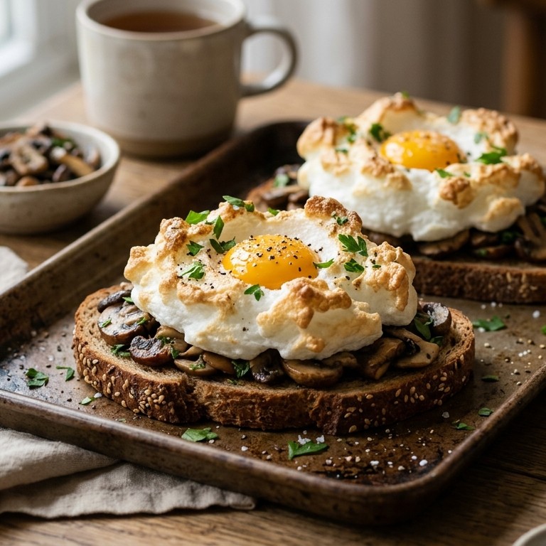 Sneeuweieren op toast recept