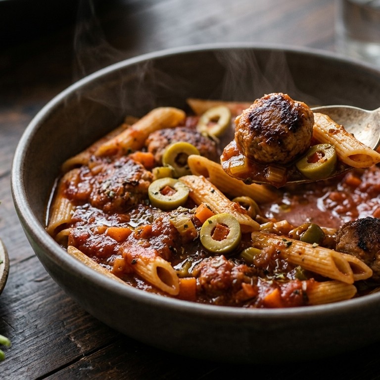 Snelklaar pasta met olijvensaus recept