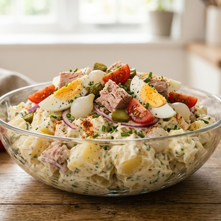 Snelle aardappel-tonijnsalade recept