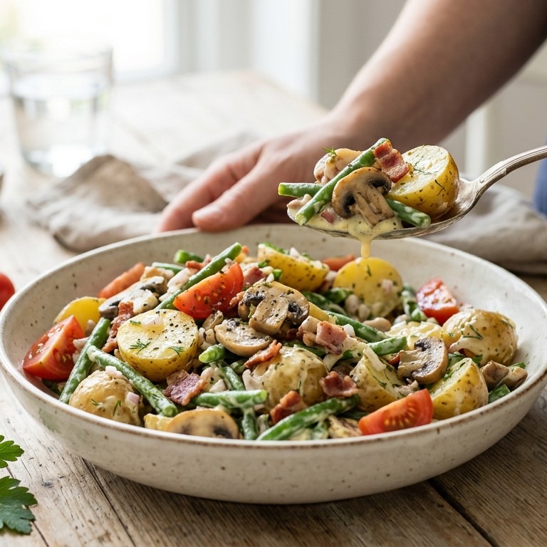Snelle aardappelmaaltijdsalade recept