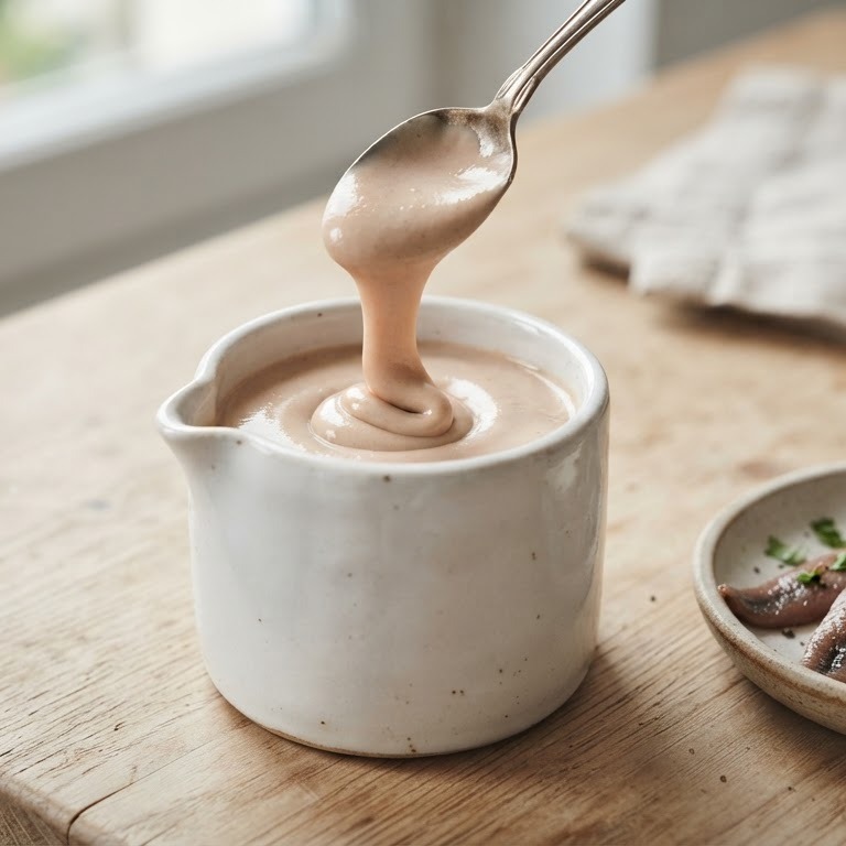 Snelle ansjovissaus recept