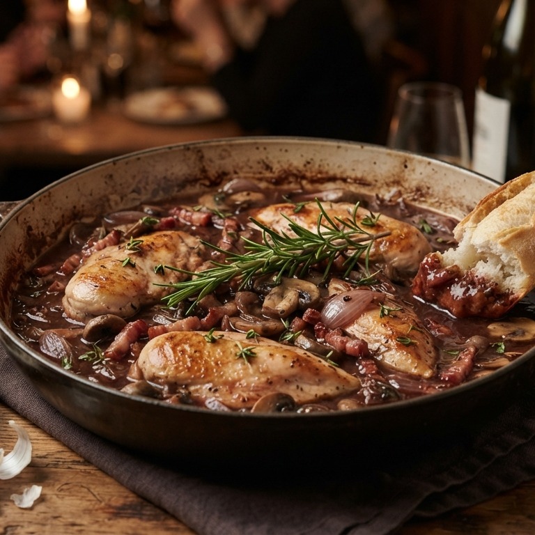 Snelle coq au vin recept