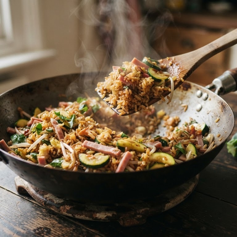 Snelle nasi met verse groenten recept