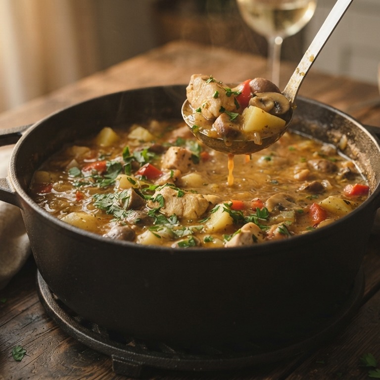 Snelle stoof met kip recept