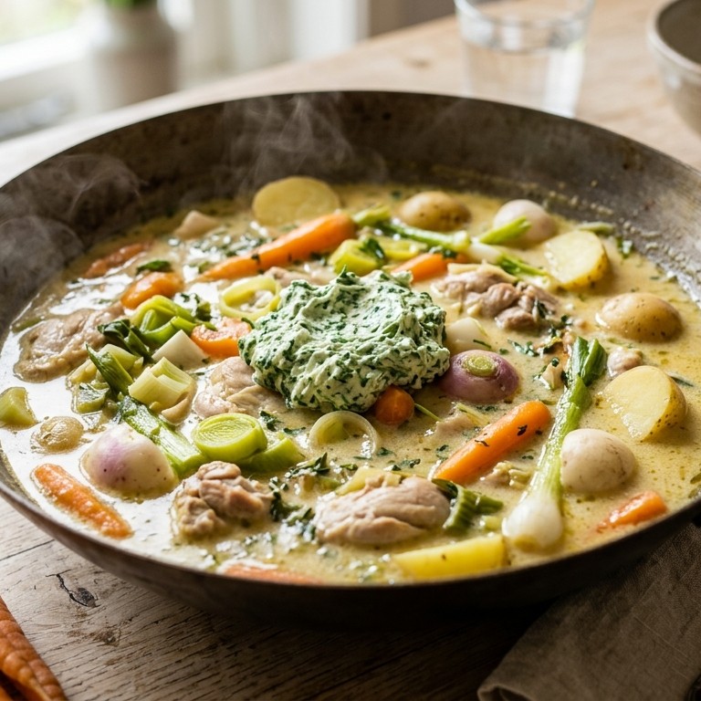 Snelle waterzooi uit de wok met kruidenroom recept