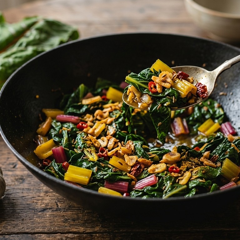 Snijbiet met Knoflook recept