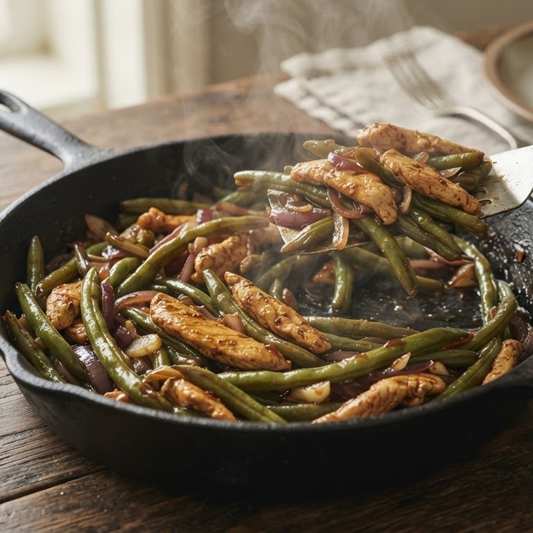 Snijbonen met kipfilet recept