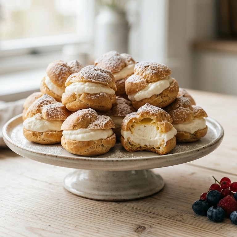 Soesjes met kwark-yoghurtvulling recept