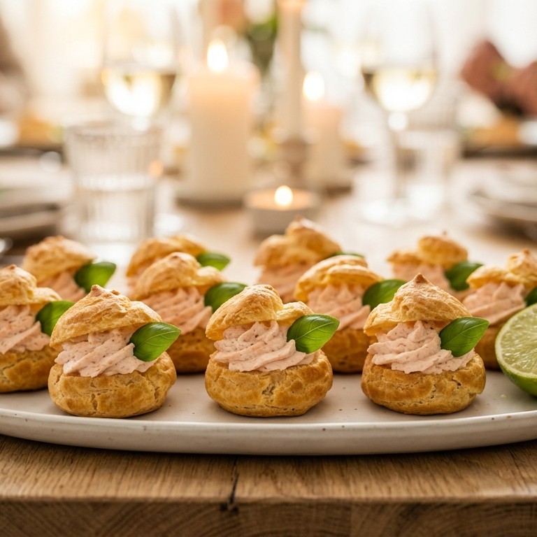 Soesjes met zalmmouse recept