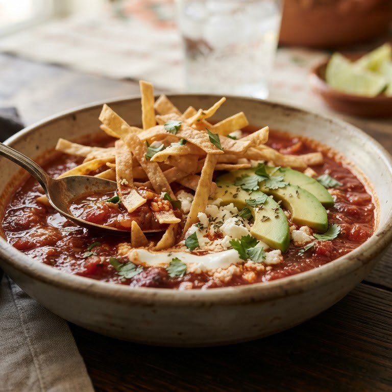 Sopa azteca (Azteekse soep) recept