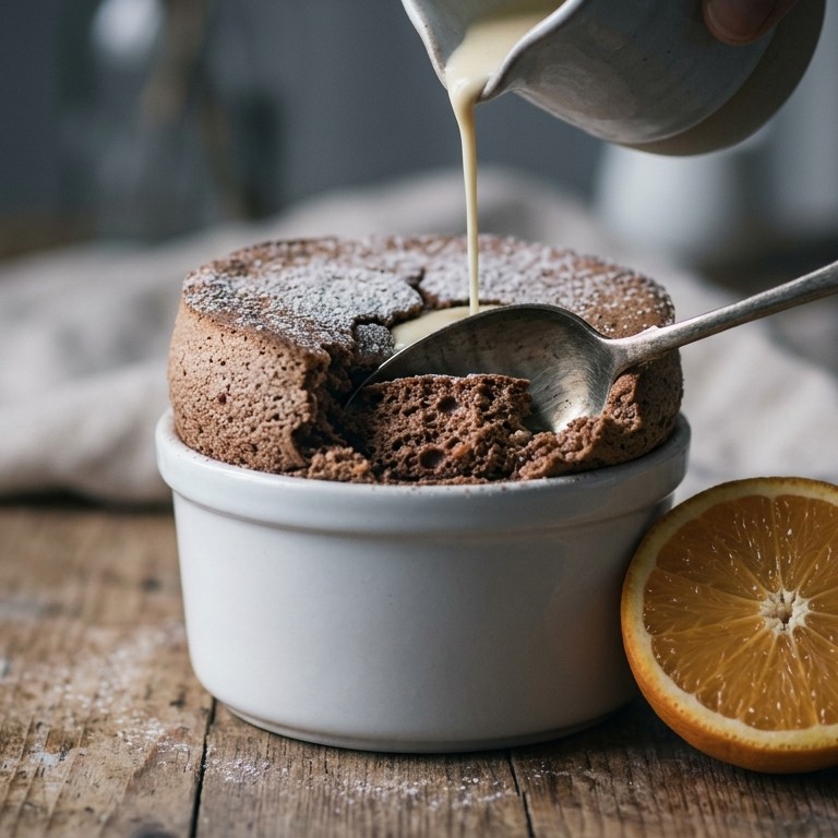 Soufflé met vanillesaus recept