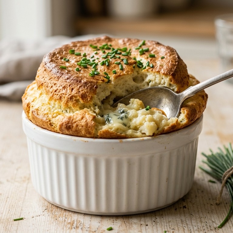 Soufflé van bloemkool en gorgonzola recept