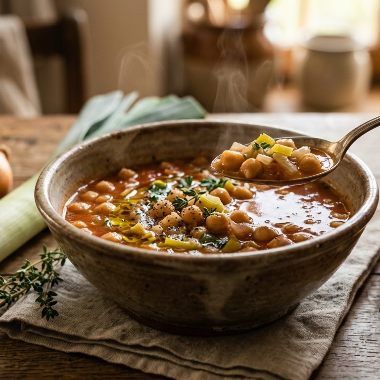 Soupe aux pois chiches recept