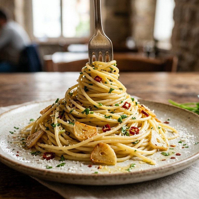 Spaghetti aglio e olio recept