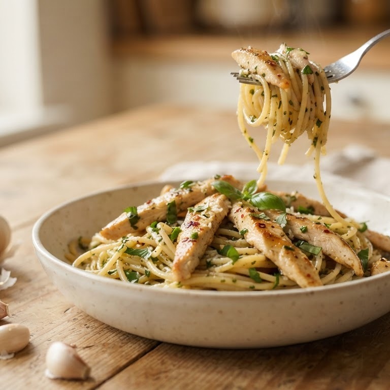 Spaghetti aioli recept
