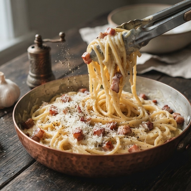 Spaghetti carbonara recept