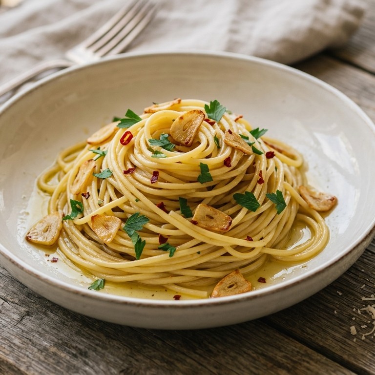 Spaghetti con Aglio e Olio recept