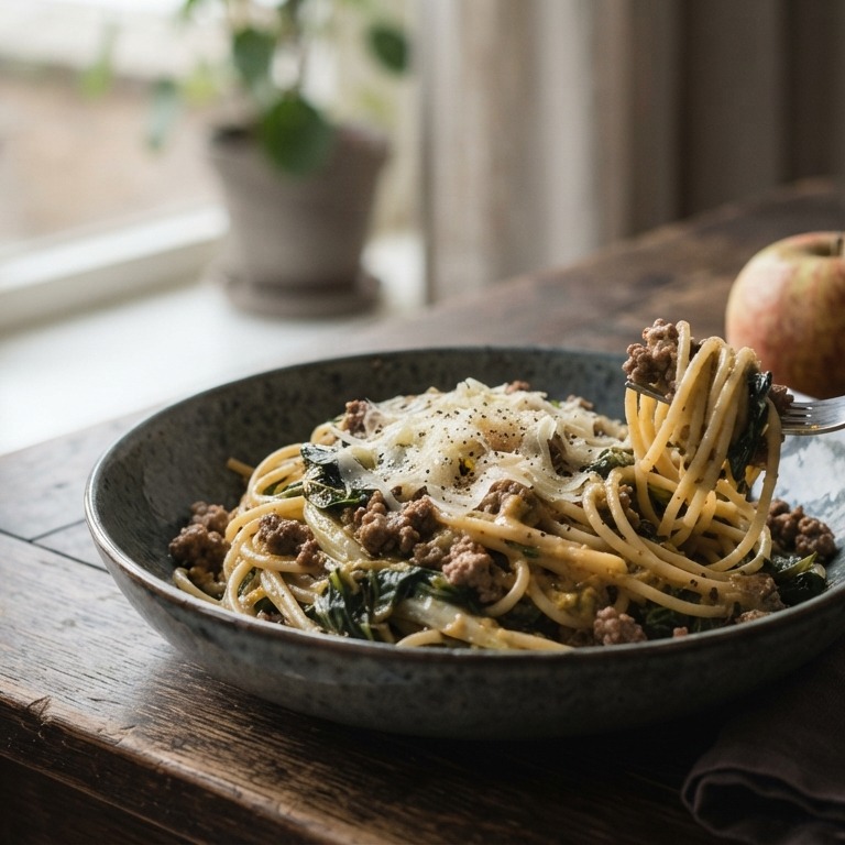 Spaghetti met andijvie recept