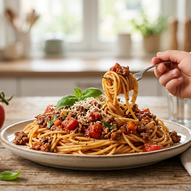 Spaghetti met saus van de kinderkookclub recept