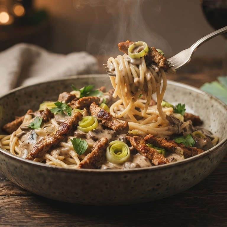 Spaghetti met shoarma recept