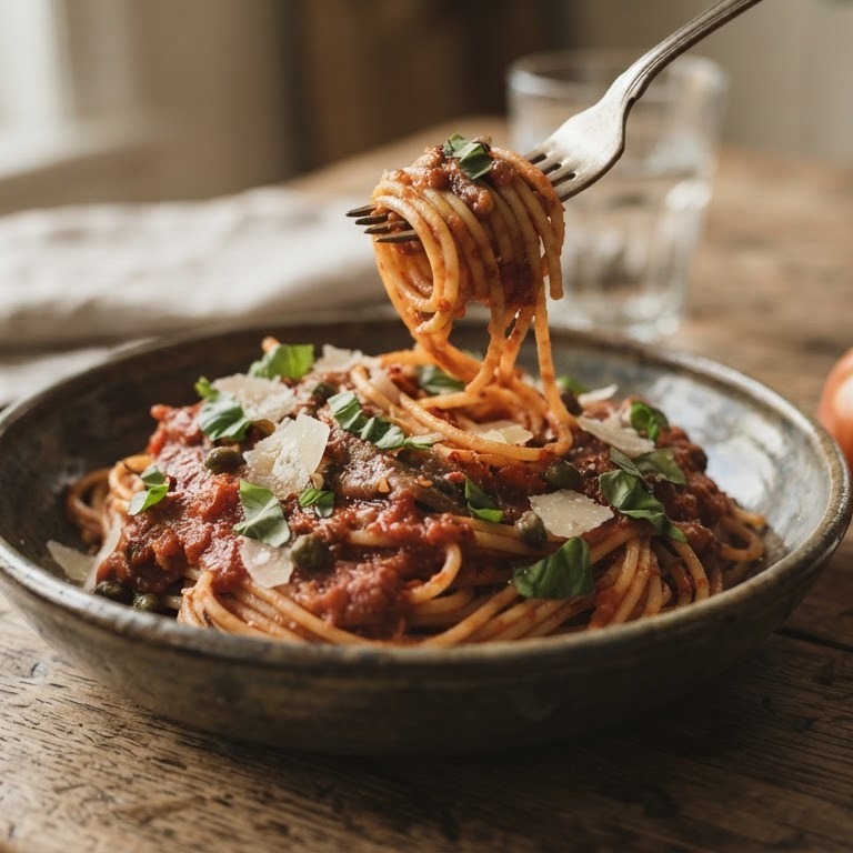 Spaghetti met tomatensaus recept