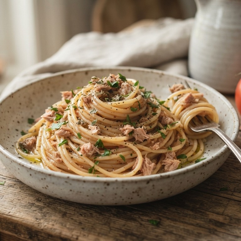 Spaghetti met tonijn recept