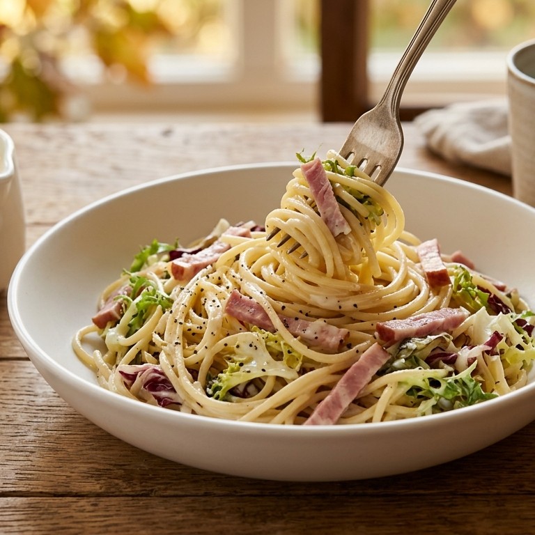 Spaghetti met witlof recept