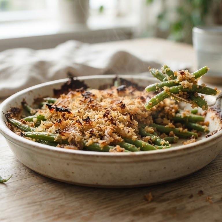 Sperziebonen met karamel-panade recept