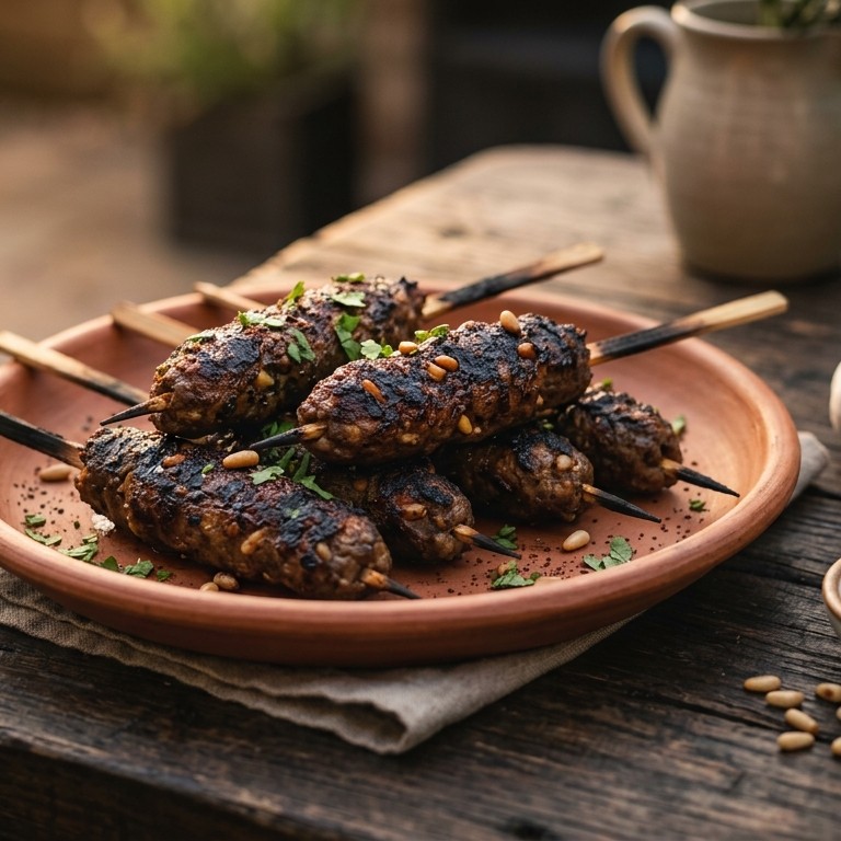 spies van lamsgehaktworst met knoflook recept