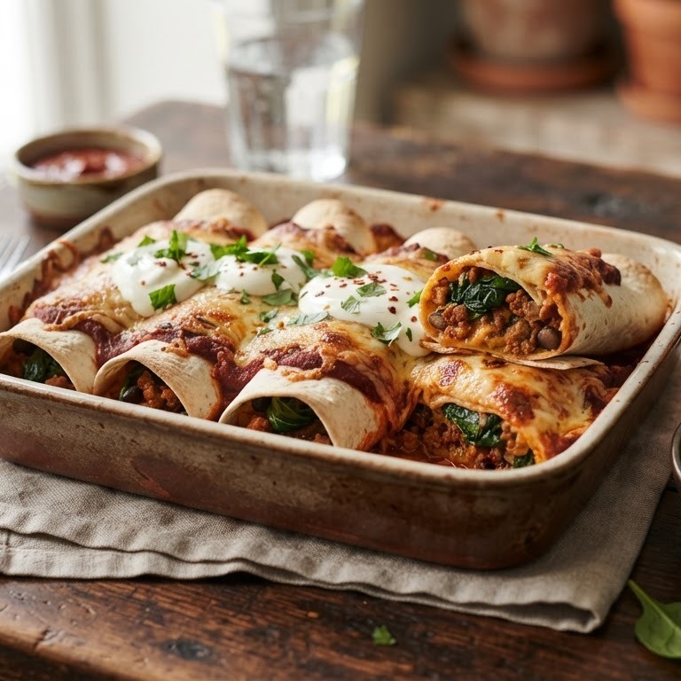 Spinazie-burrito’s recept
