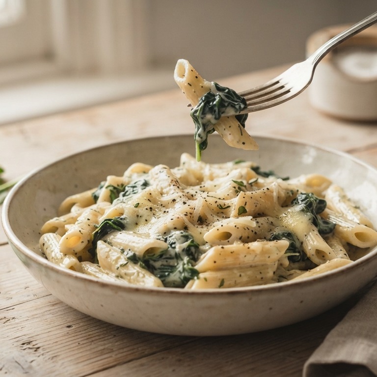 Spinazie en penne recept
