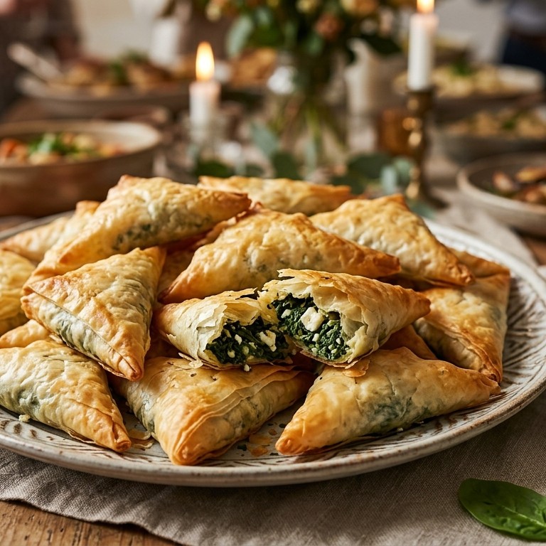 Spinazie-feta pasteitjes voor buffet recept
