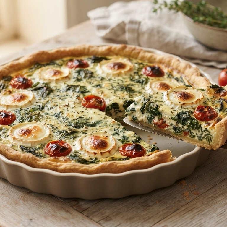 Spinazie-geitenkaas quiche recept