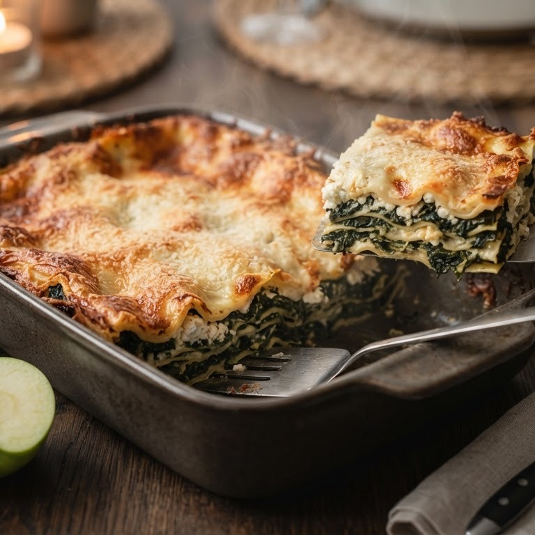 Spinazie-geitenkaaslasagne recept