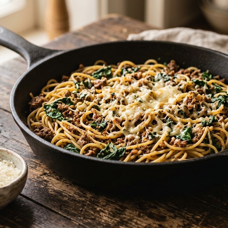 Spinazie met spaghetti recept