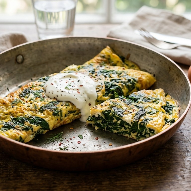 Spinazie omelet recept